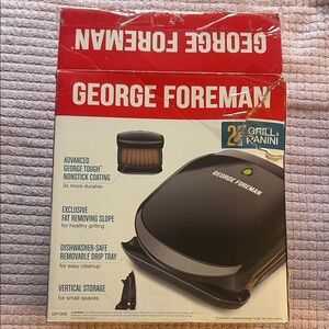 George Foreman Black Electric Grill and Panini Press